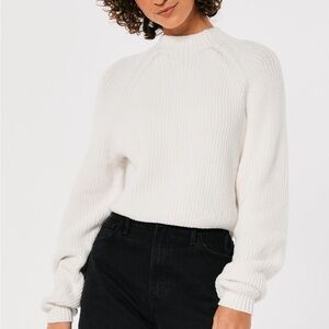 Hollister Ivory Mock Neck Sweater